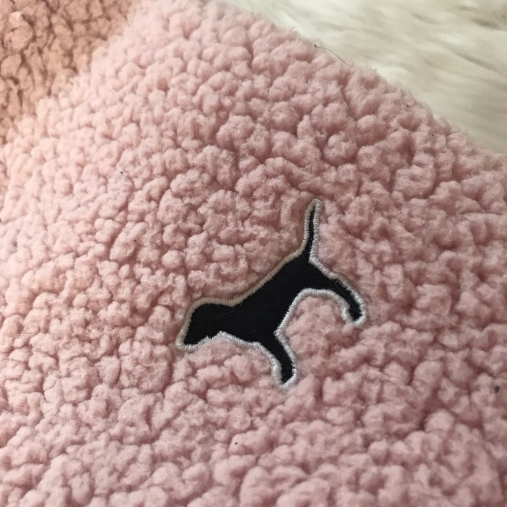 PINK by VS quarter zip sherpa jacket w/ pockets - Picture 3 of 8